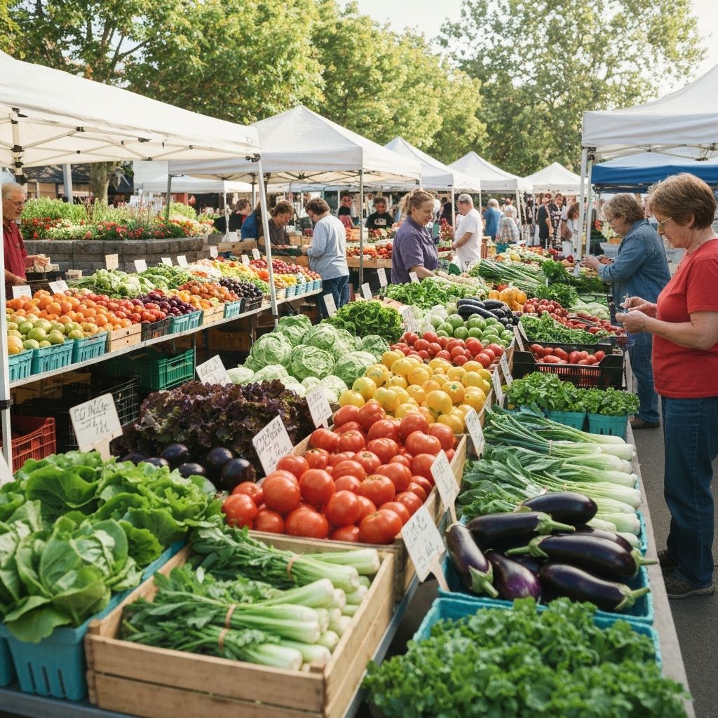 Фермерски пазар с местни продукти