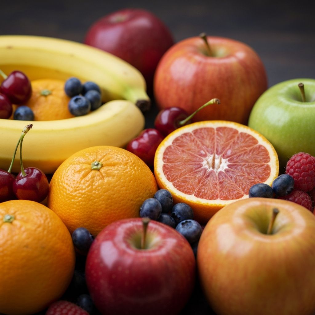 Свежи пъстри плодове