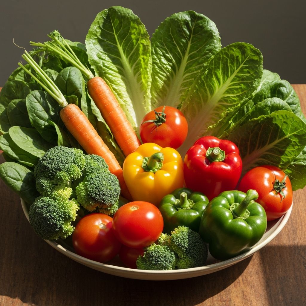 Различни цветни зеленчуци